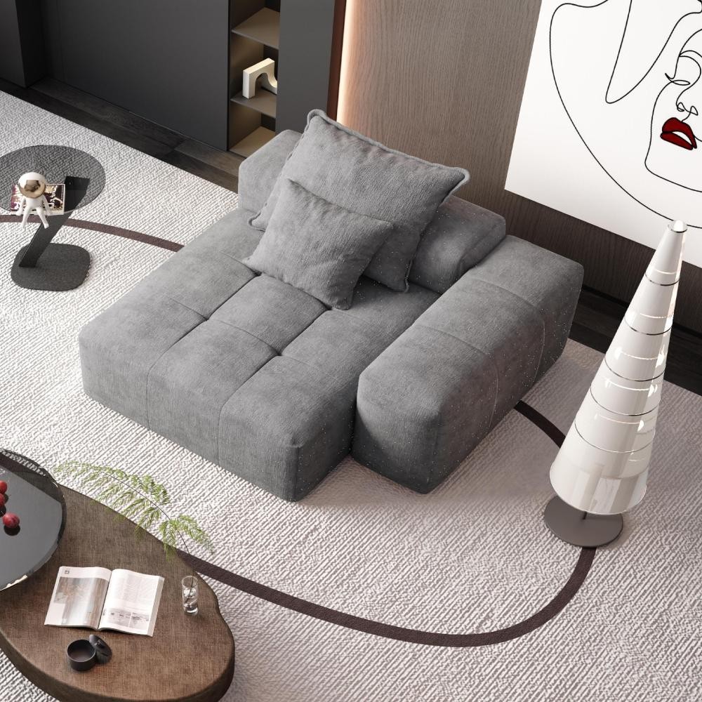 Modular Sectional Sofa, Chenille Fabric, No Assembly Required