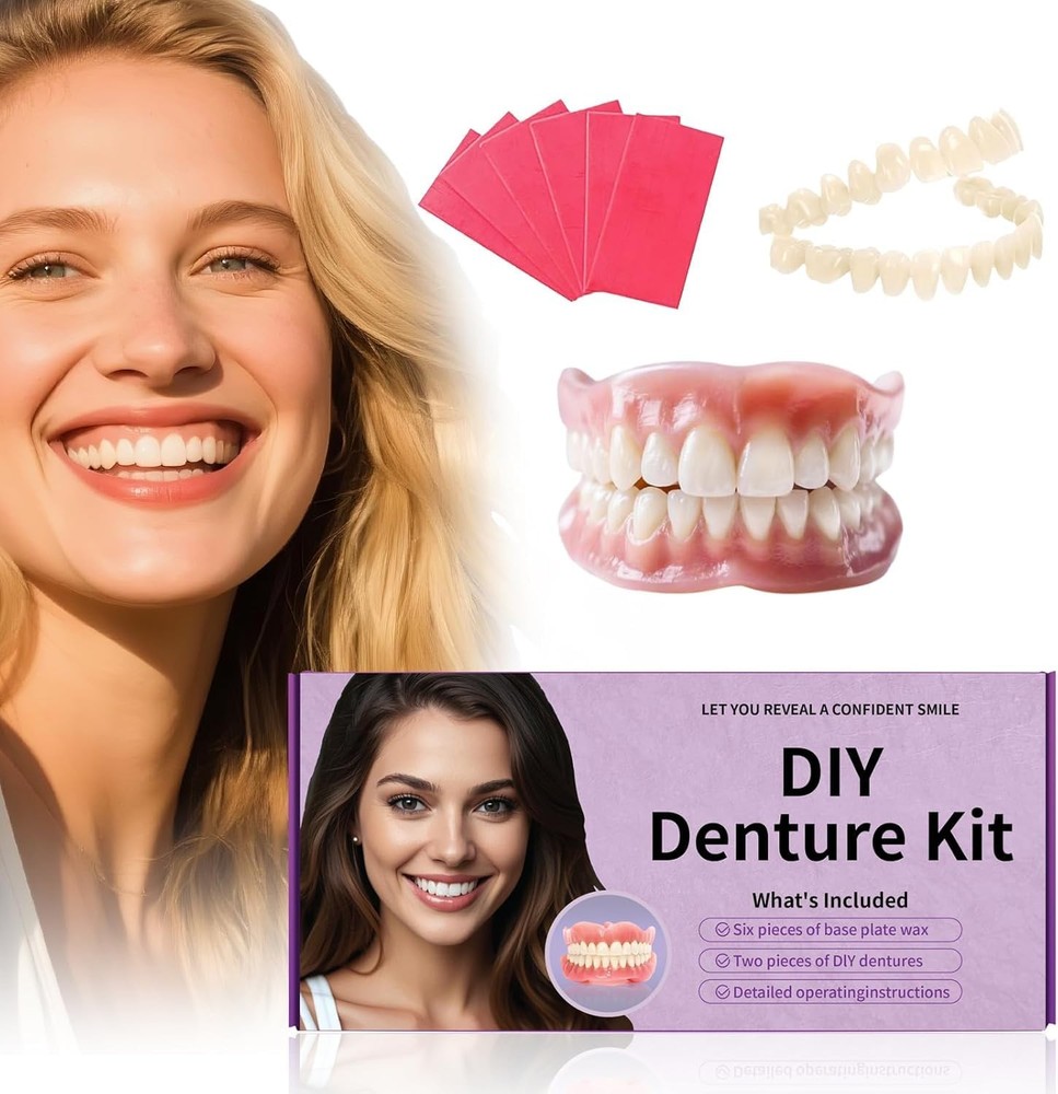 DIY Denture Kit for Upper & Lower False Teeth - Custom Dental Impression Kit