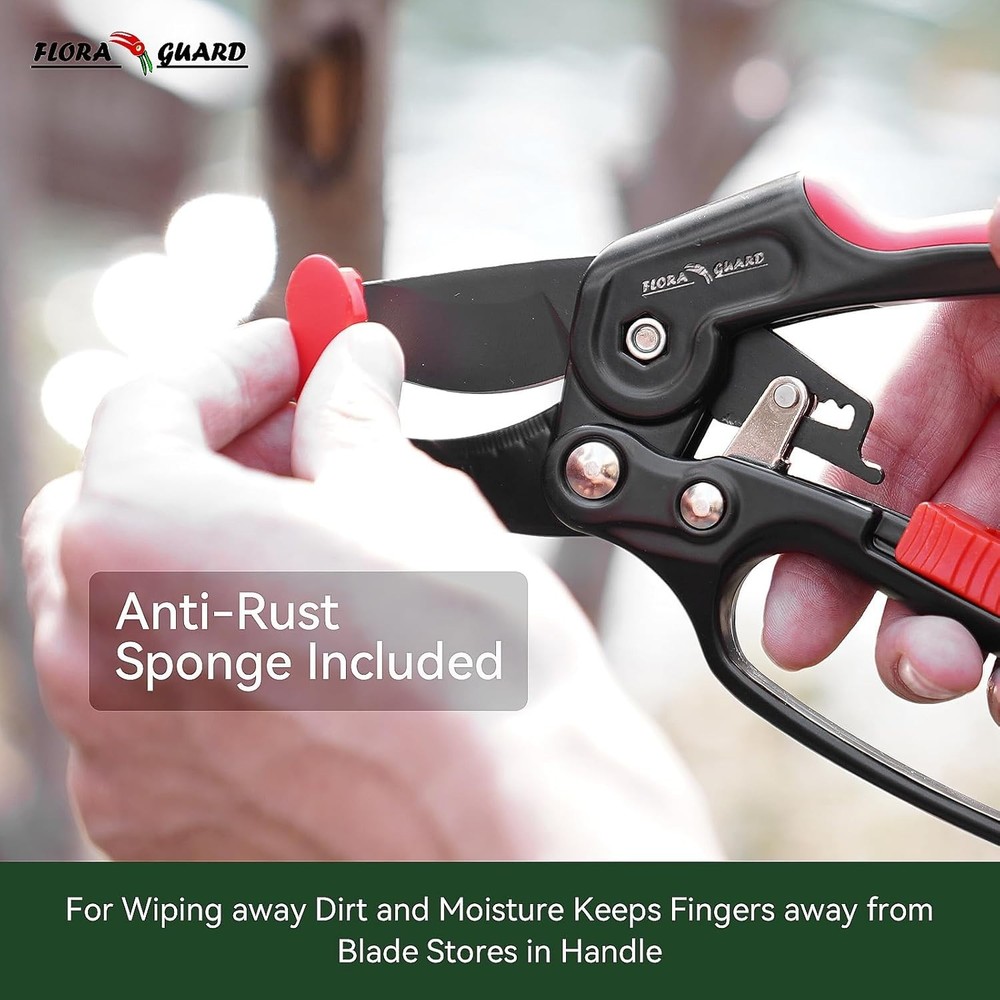 Lightweight Ratchet Pruning Shears with Ergonomic Handle for Effortless Cutting