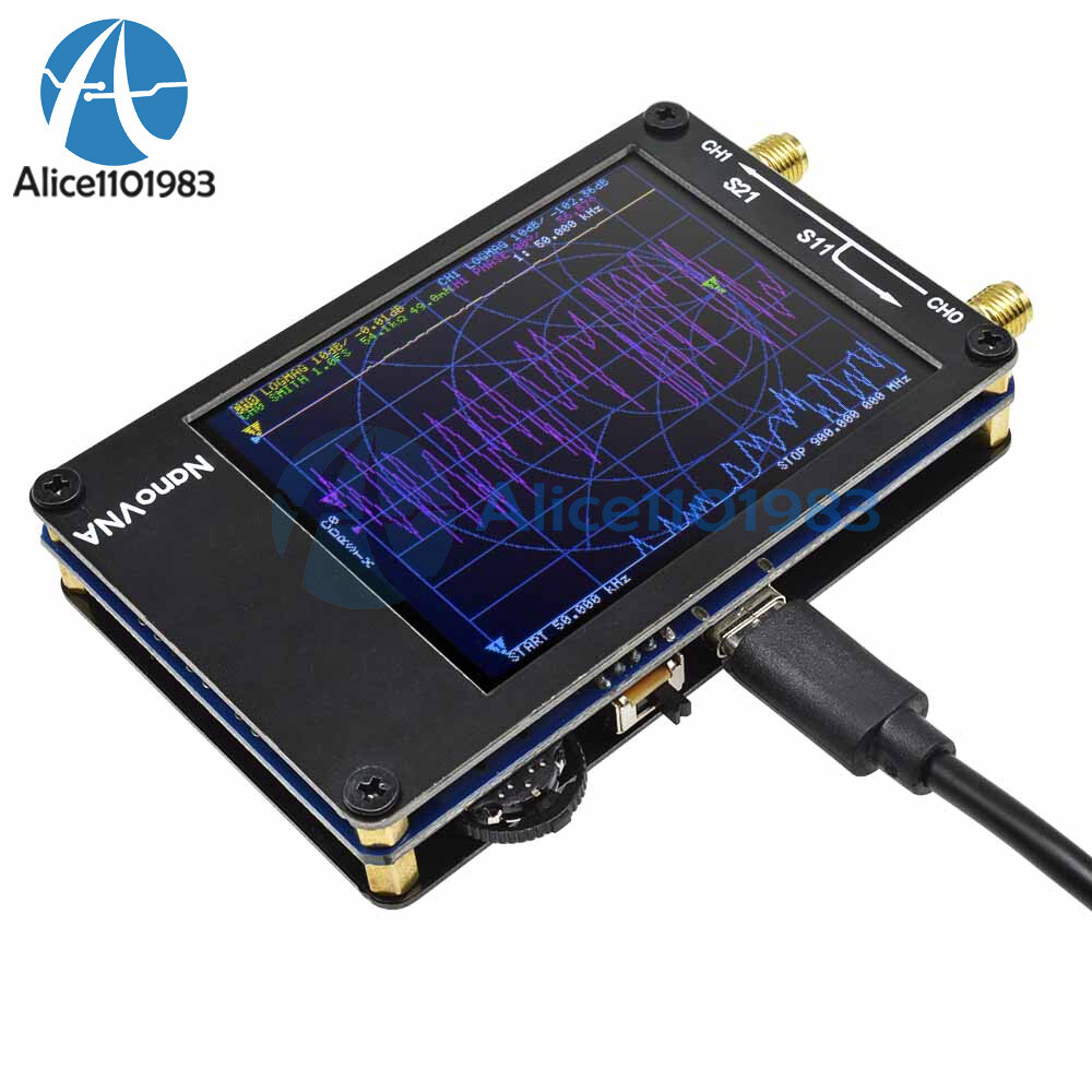 NanoVNA Vector Network Analyzer 2.8" HF VHF UHF Antenna Analyzer 50KHz-900MHz