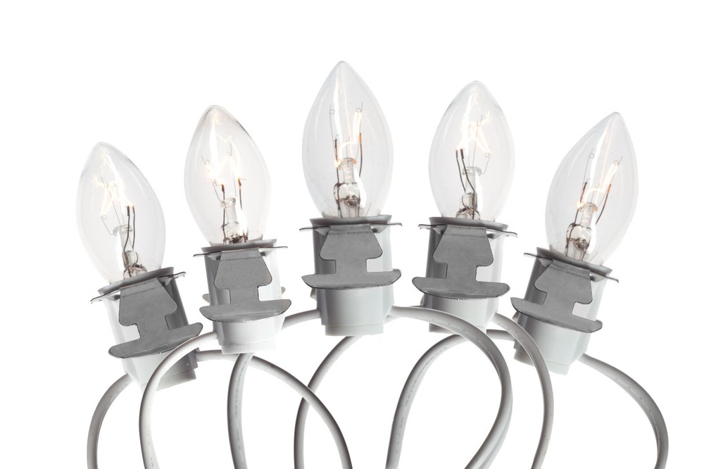 Accessory Cord with Five Bulb Lights – 9’ White Cord with On/Off Switch Plug