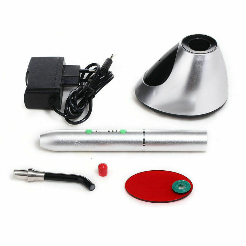 Dental Wireless 10W LED Resin Curing Light 2000mw/cm2 Quick Solidify Silver US