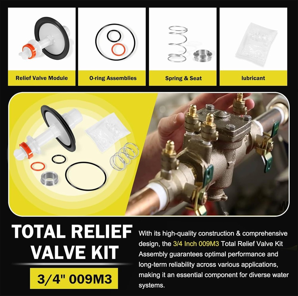 Replace for Watts LF009M3/009M3 3/4" Backflow Preventer Reduced Pressure Zone