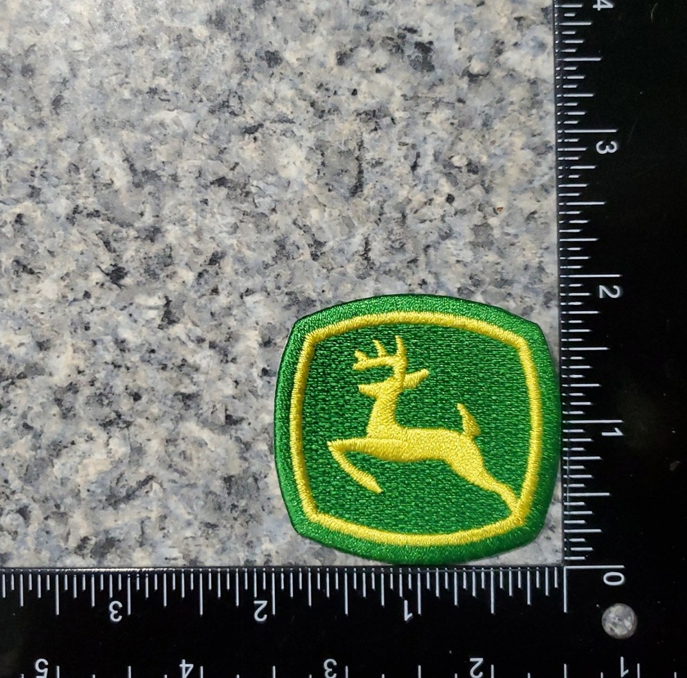 JOHN DEERE Embroidered Iron-On Patch 2"