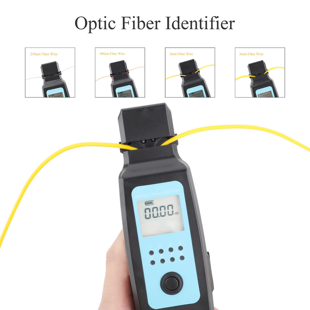 Multi-function Fiber Optic Signal Identifier Optical Power Meter VFL Cable Teste