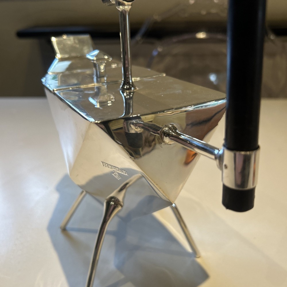 Silver Plated Art Deco Christopher Dresser Style Triangular unusual Shape RARE