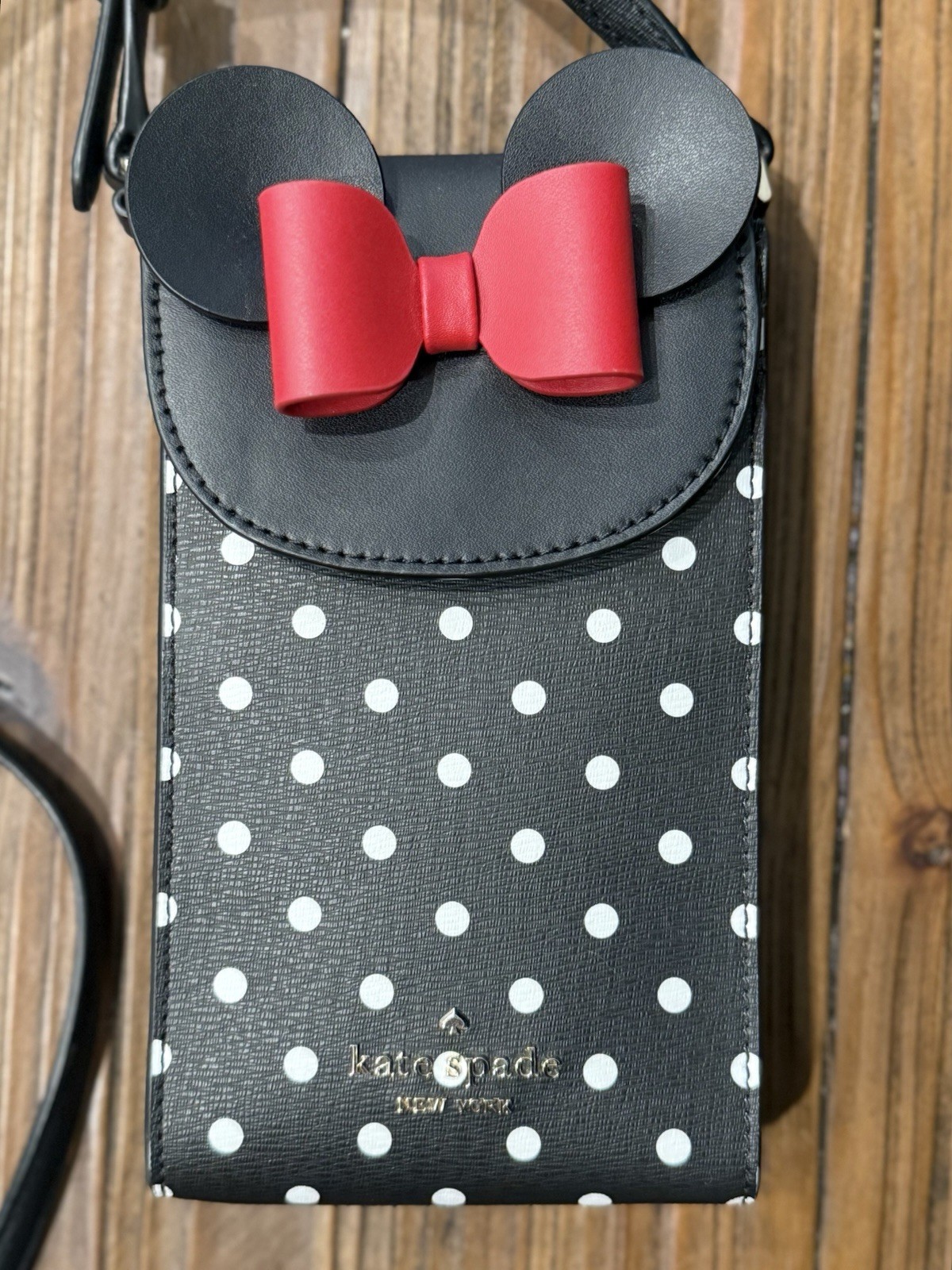 Kate Spade Disney X Minnie Mouse North South Phone Crossbody Purse Bag New WOT