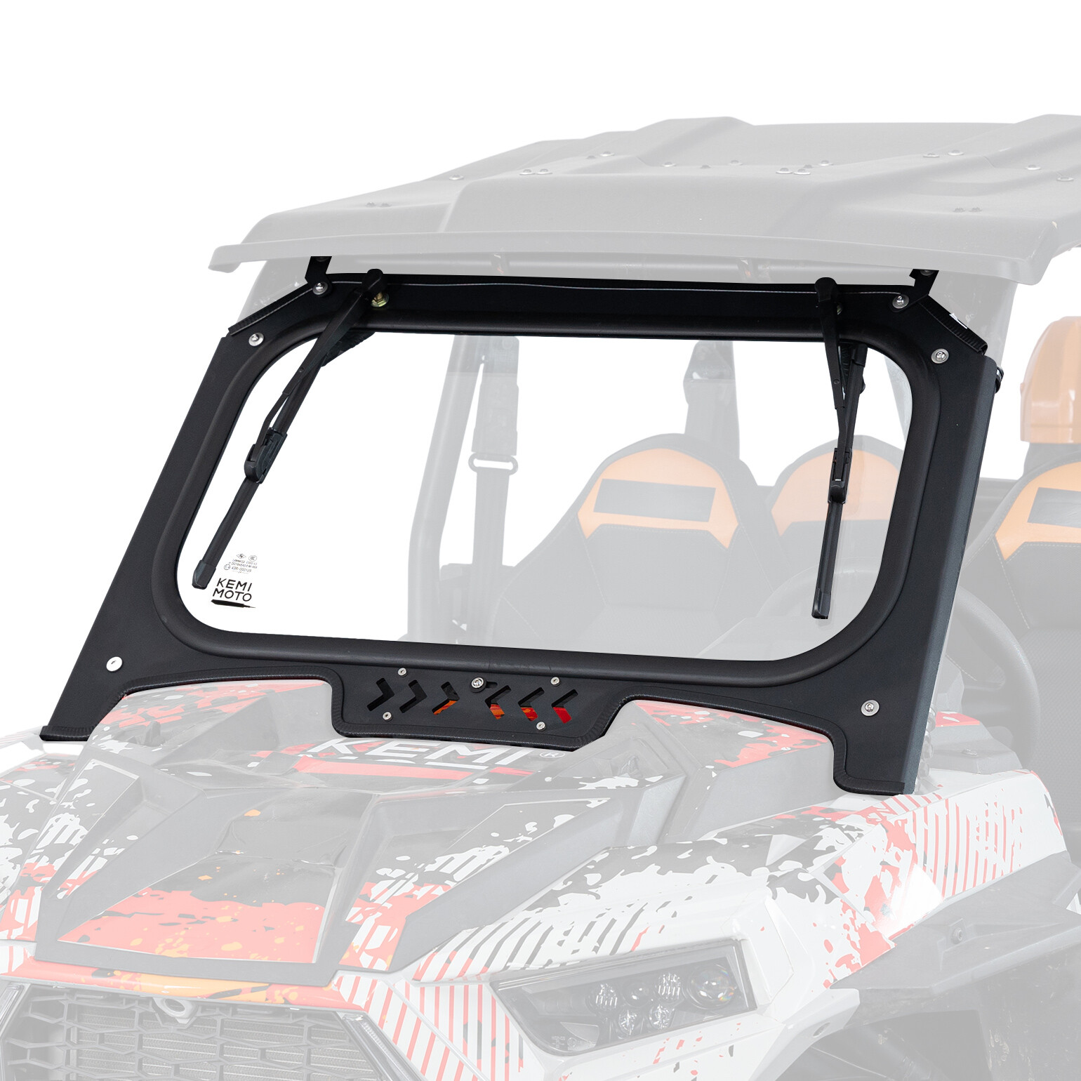 For RZR XP 1000/4 2019-2023 Glass Windshield W/ Sliding Vents+Dual Manual Wipers