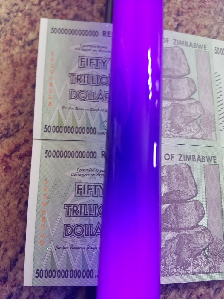 UV TESTED! ZIMBABWE 50 TRILLION X2 (100 TRILLION TOTAL!) UNC! SEQUENTIAL!