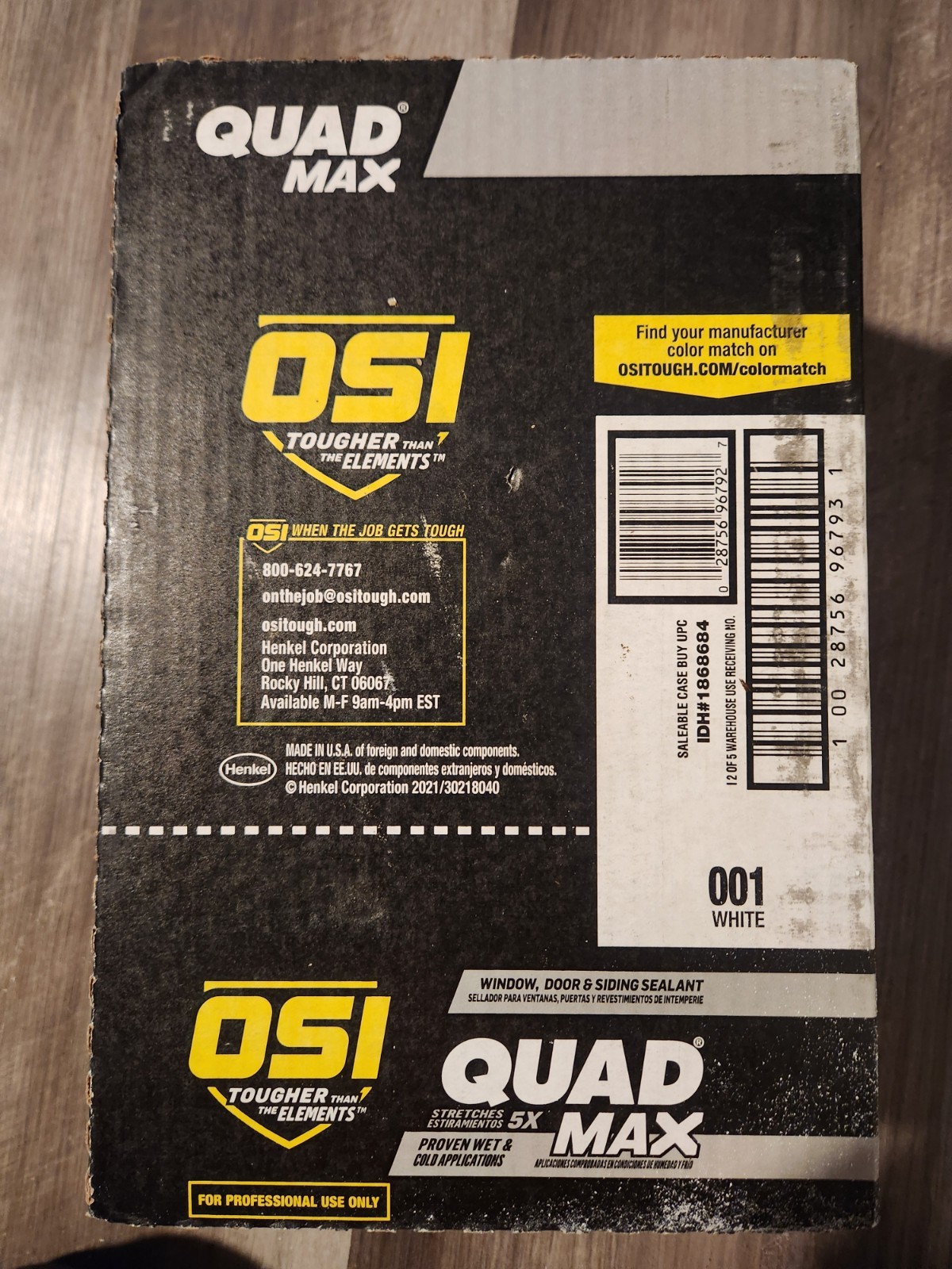 OSI Quad Max Window Door & Siding White Sealant 9.5 oz. White 12 Free Shipping