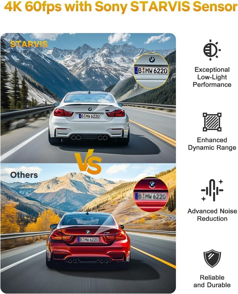 Advanced 4K Dash Camera with Wide Angle & G-Sensor – Full Vehicle Protection