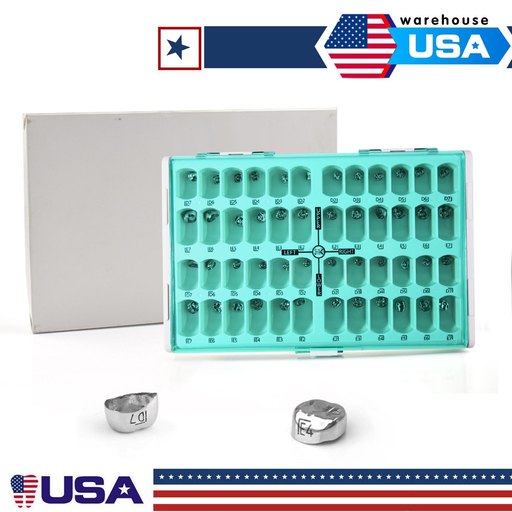 48 ASSORTED PRIMARY MOLAR STAINLESS STEEL CROWNS - COMPLETE KIT