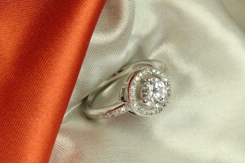 STERLING SILVER ROUND CZ PAVE ANNIVERSAY RING ENGAGEMENT RING WEDDING RING _S9