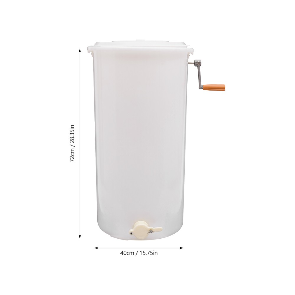 White 2 Frame Honey Extractor Manual Use Spinner Beekeeping Equipment Plastic