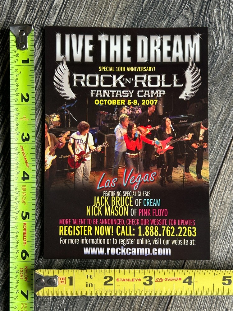 KISS Handbill Concert Ad Promo Card PAUL STANLEY Rock & Roll Fantasy Camp 2007