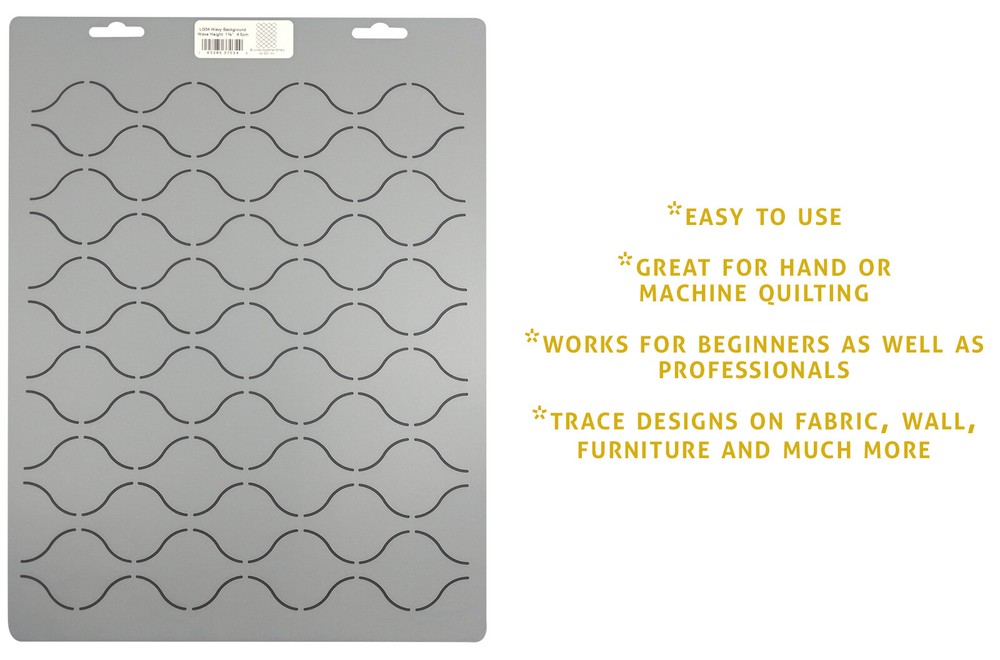 Quilting Stencil Wavy Stipple Grid Background Quilt Pattern Stencil Template