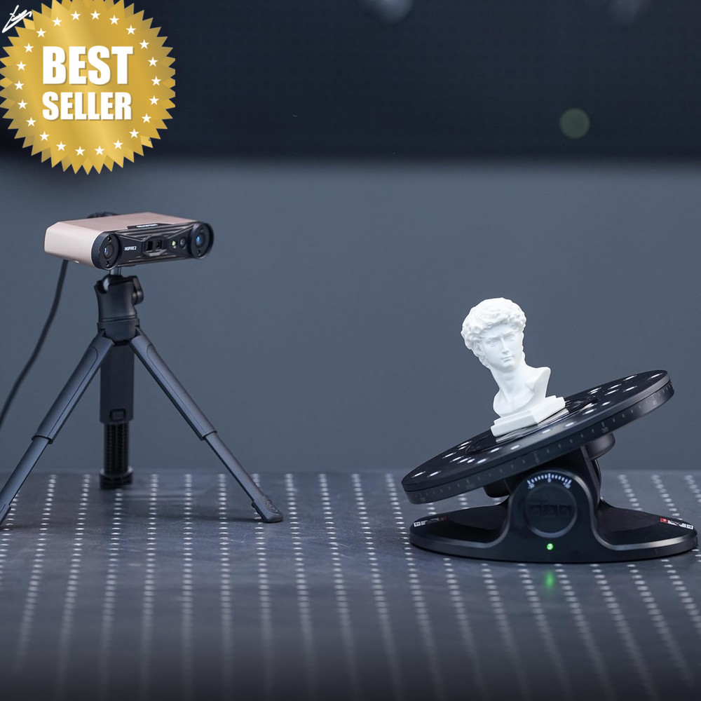 3D Scanning Turntable Dual Axis Motorized Platform Precision Small Objects