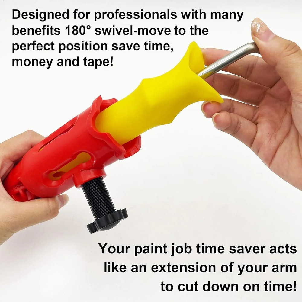 Multi-Angle Paint Brush Extender Red, Paint Edger Tool for High Ceilings, Extens