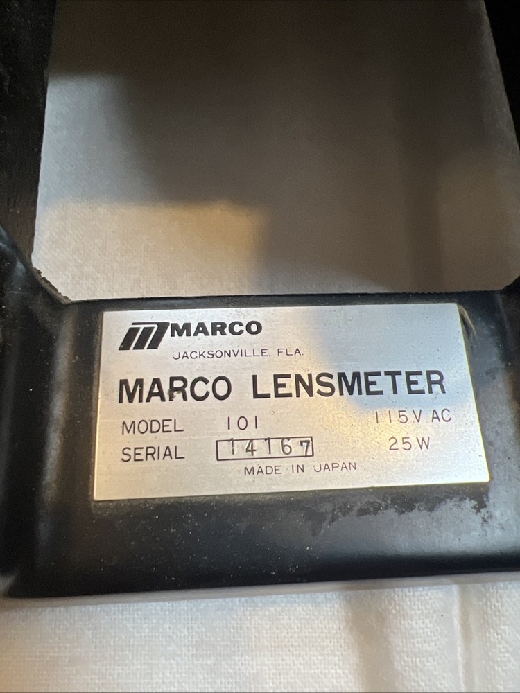Marco Lensmeter Model 101 Base Stand Mounting Bracket Replacement Part