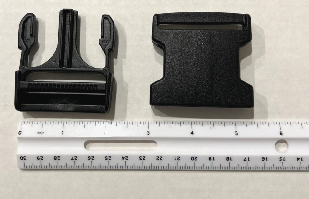 Large 2” plastic heavy duty quick connect release buckle clasp strap closure