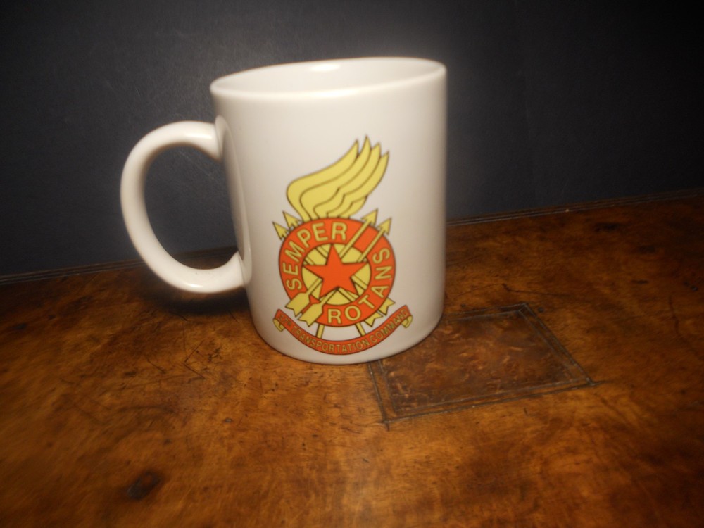37th TRANSPORTATION COMMAND Semper Rotans US CUP Mug Coffee 1990s