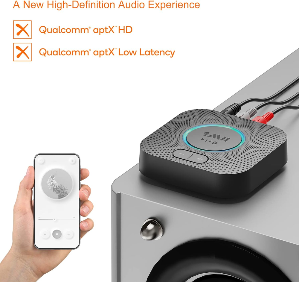 1Mii B06S Bluetooth 5.2 Receiver for Music Streaming System Hi-Fi Wireless Audio