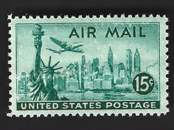 Scott# C35 15c New York Skyline MNHOG - (A-2)