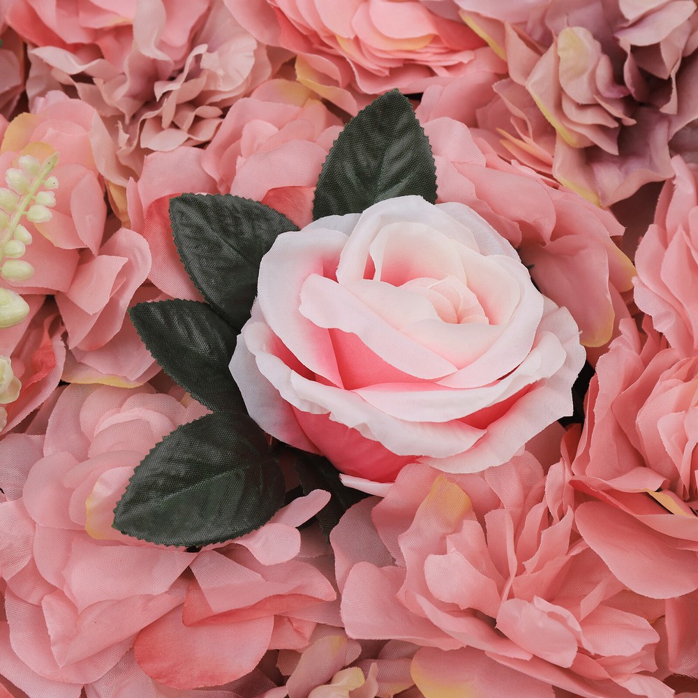 12 Pcs Flower Wall Panel Artificial Rose Flower Wall Panel Wedding Background
