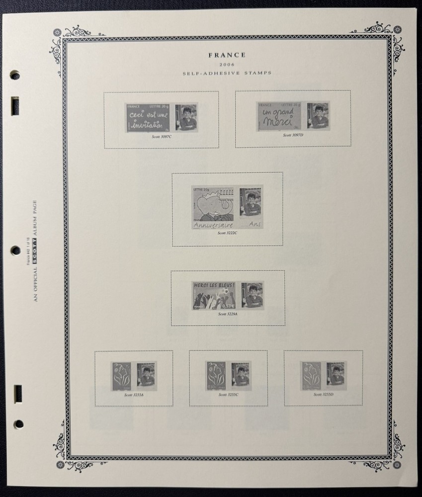 Scott France Stamp Album Supplement #42 Pages 1 - 18 - No Stamps