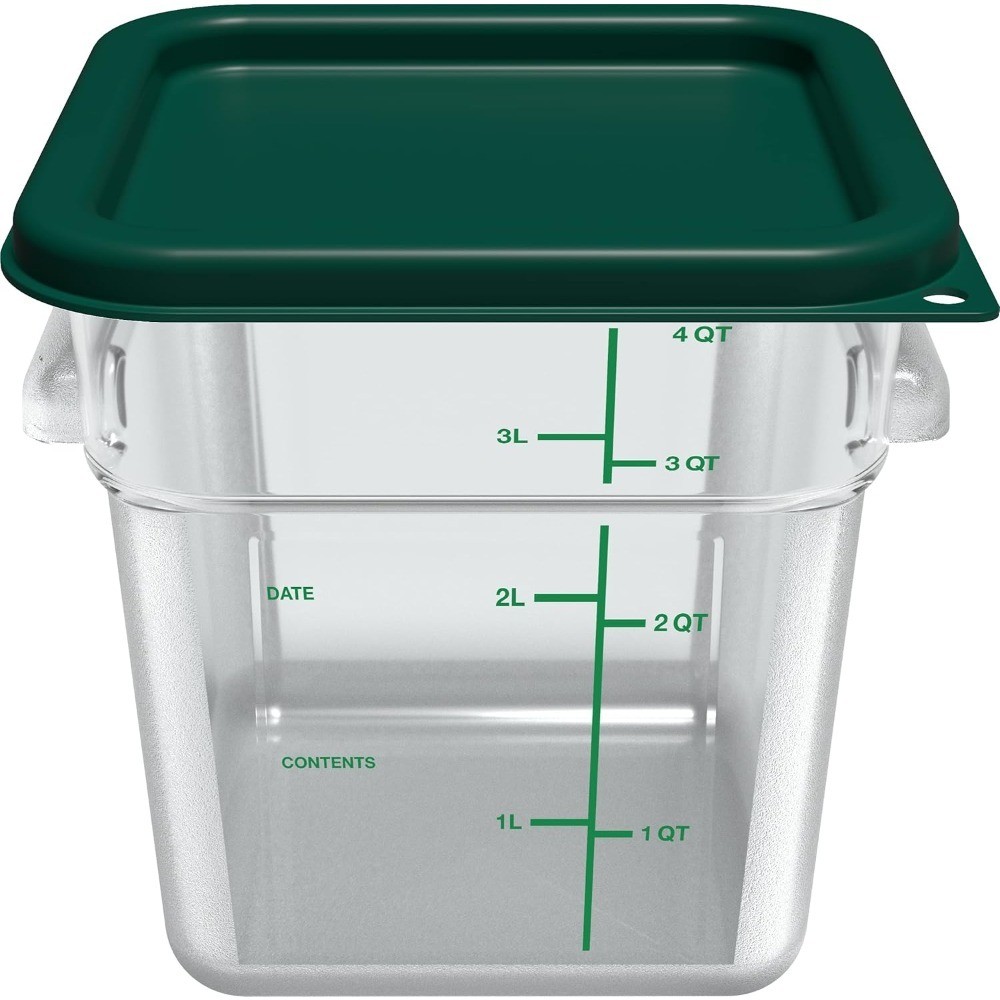 Square Food Storage Container Lid Stackable Design for Catering Buffets