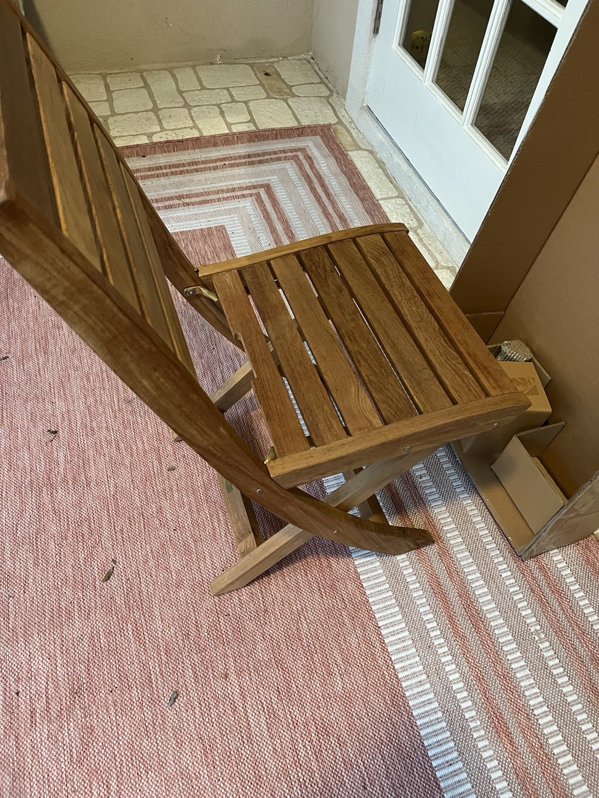 Smith & Hawken Teak Coventry 2009 Outdoor Folding Chair Patio Quality Sturdy New