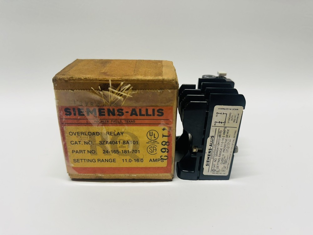NEW Siemens 3ZA4041-8AT01 Overload Relay