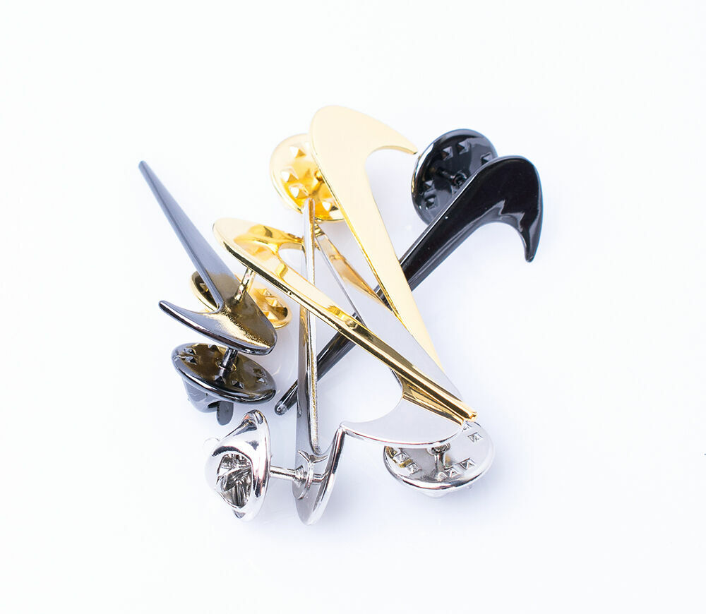 Custom Metal Nike Swoosh Pins 1.5”