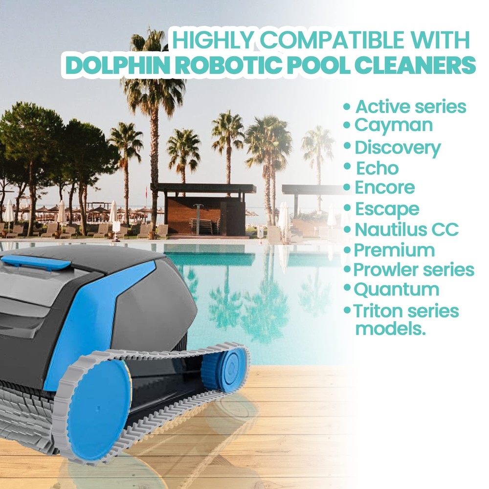 2-Pack Gray Replacement Tracks – Fits Robotic Pool Cleaners for Smooth Glide