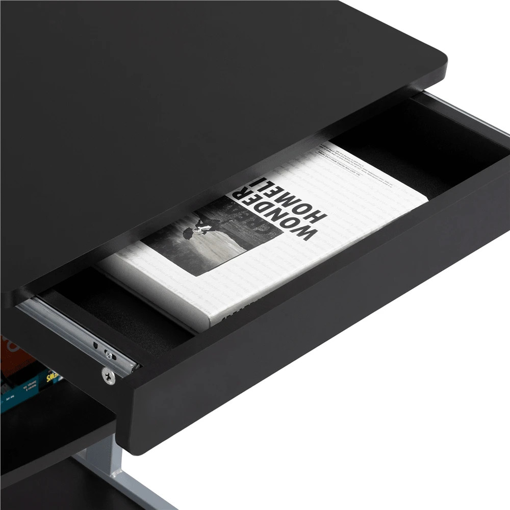 1PC Modern Portable Rolling Computer Desk Table With Drawer For Work Study