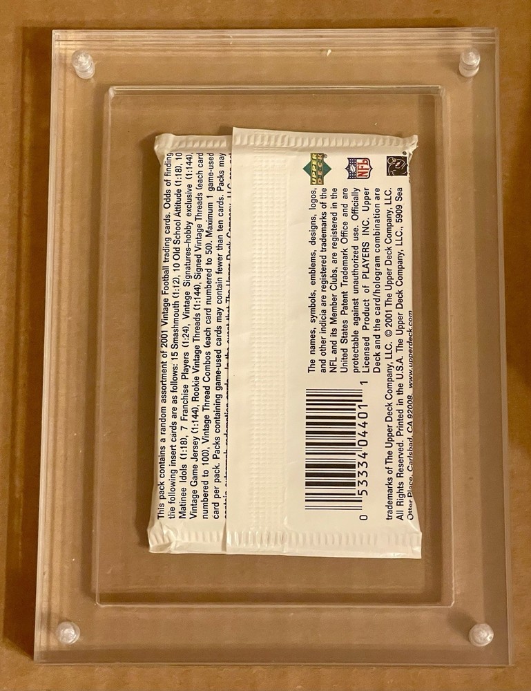 (5) Clear Acrylic Holder Display For Foil Pack Or Wax Pack