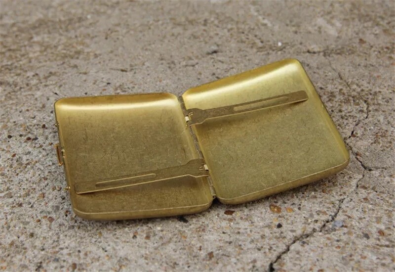 High Grade Collectable Vintage Solid brass / copper cigarette case holder