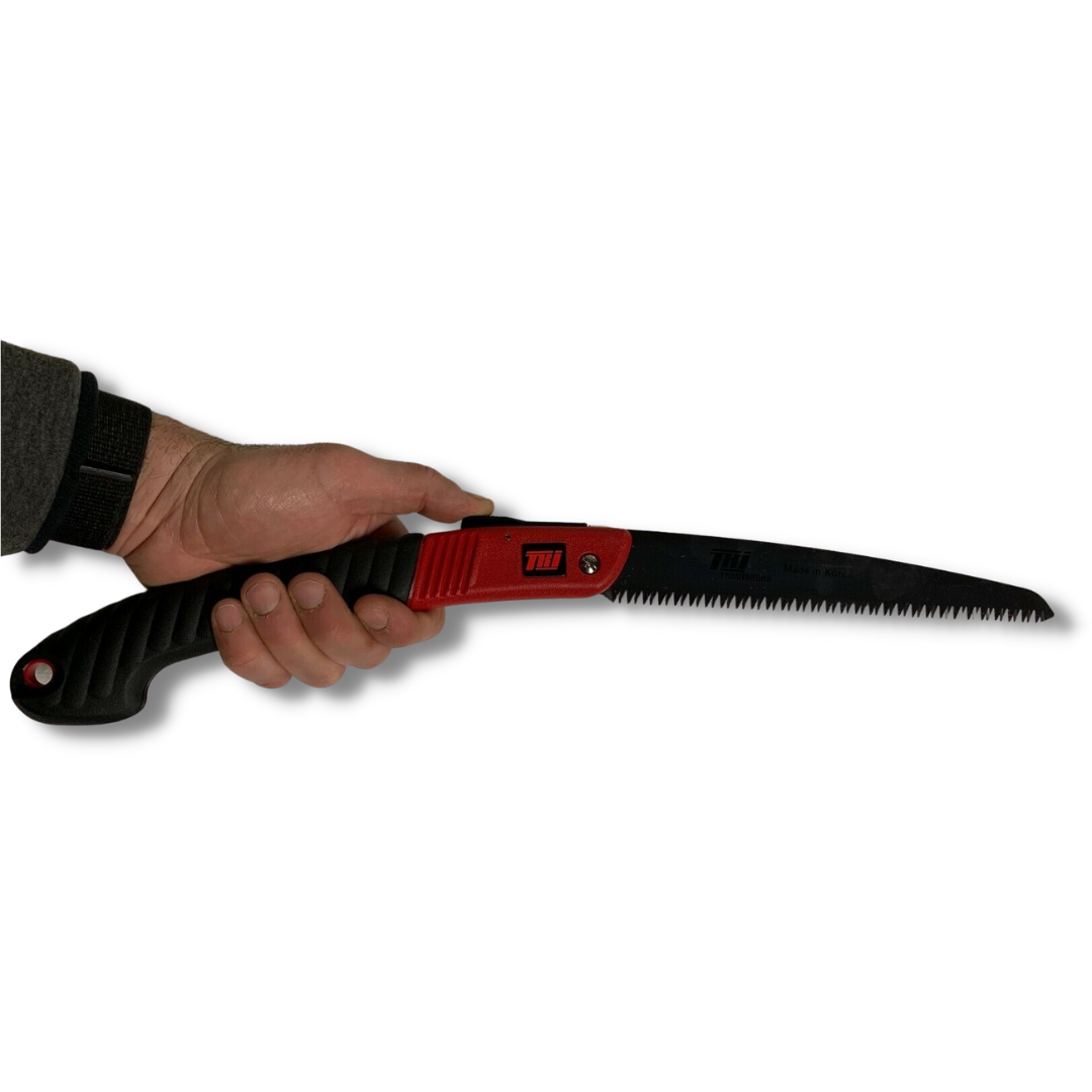 TAKUMASHii 240mm Commercial Grade Folding Saw with safety button