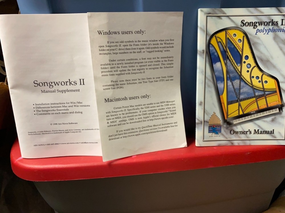 Song works 11 polyphonic ARS NOVA SOFTWARE