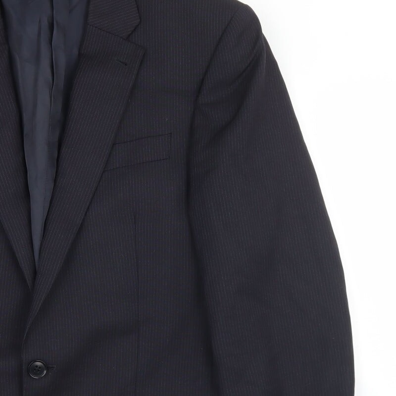 NEXT Mens Blue Striped Wool Blend Blazer Size 38