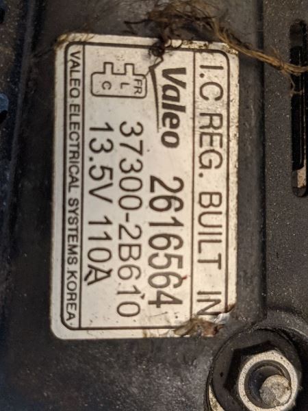 Alternator Without Automatic Engine Stop And Start Fits 16-17 RIO 2222176