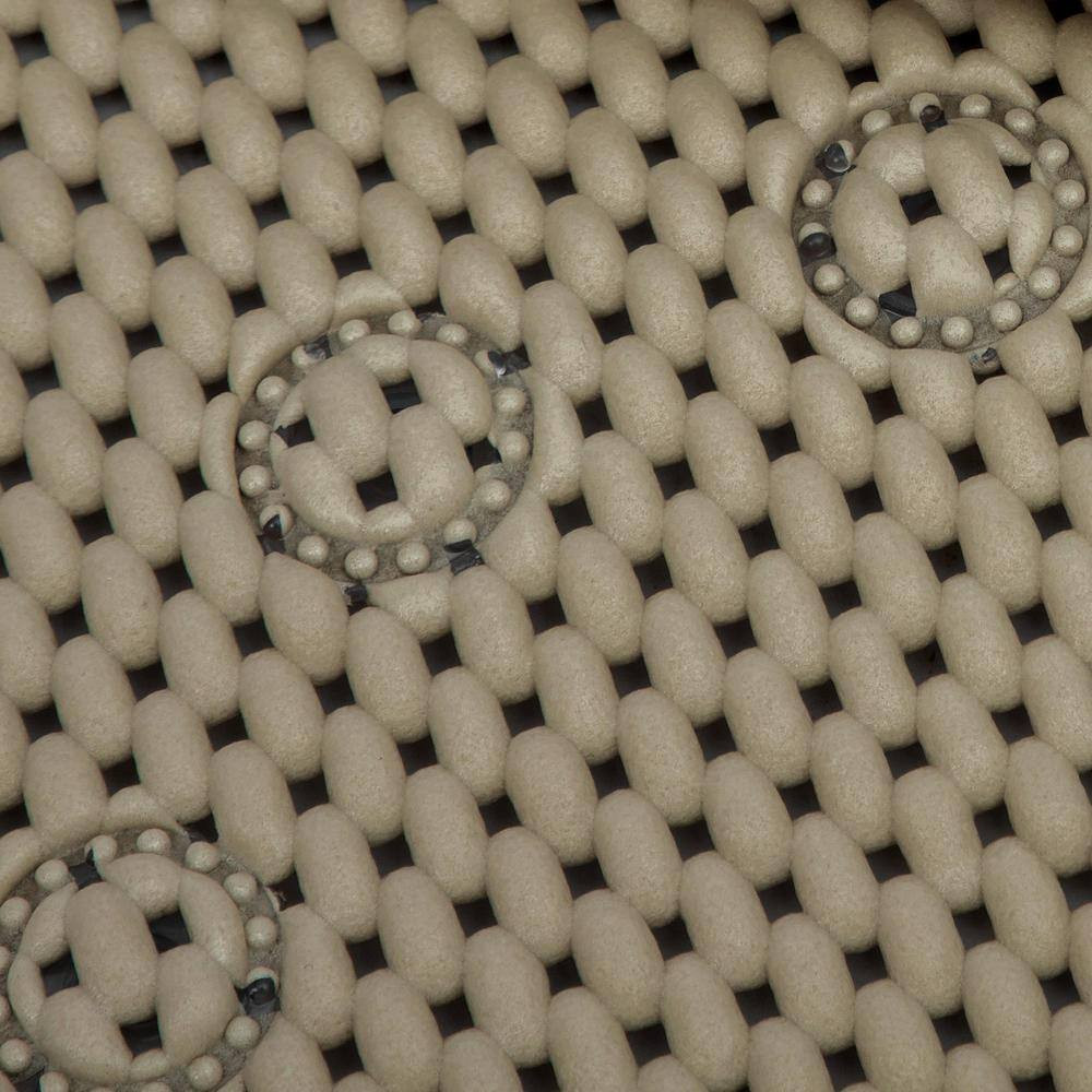 17 In. X 36 In. Gray PVC Foam Bathtub Mat Non-Slip Shower and Bath Mats