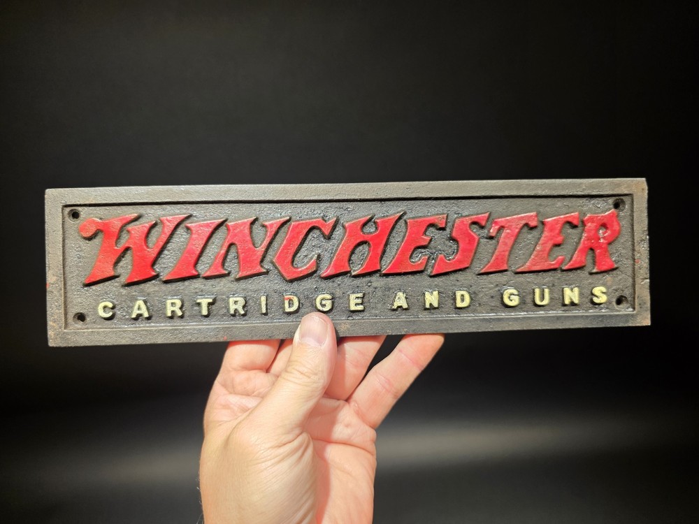 12" Cast Iron Winchester Plaque Sign