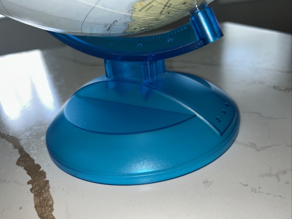 GLOBEMASTER 12 Inch Diameter Textured Globe Blue Stand