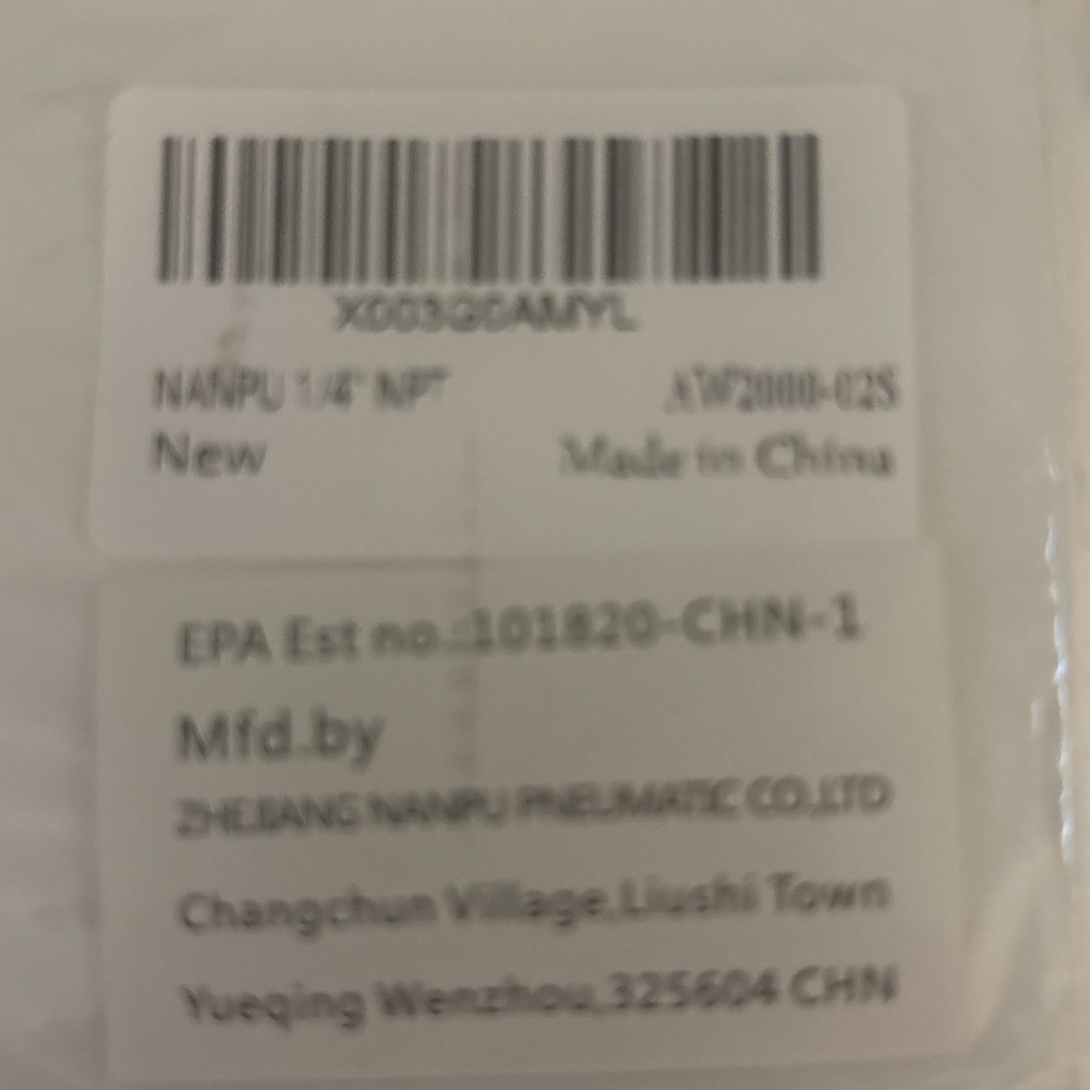 NANPU AW2000-02S 1/4" NPT Compressed Air Filter Regulator