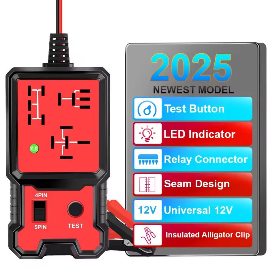 Car Relay Tester Battery Check Tool LED Indicator 12V Automotive Diagnostic