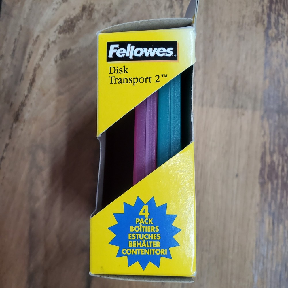 Fellowes Disk Transport 2 Partial Pack (2) Floppy Disk Holders New from 1998