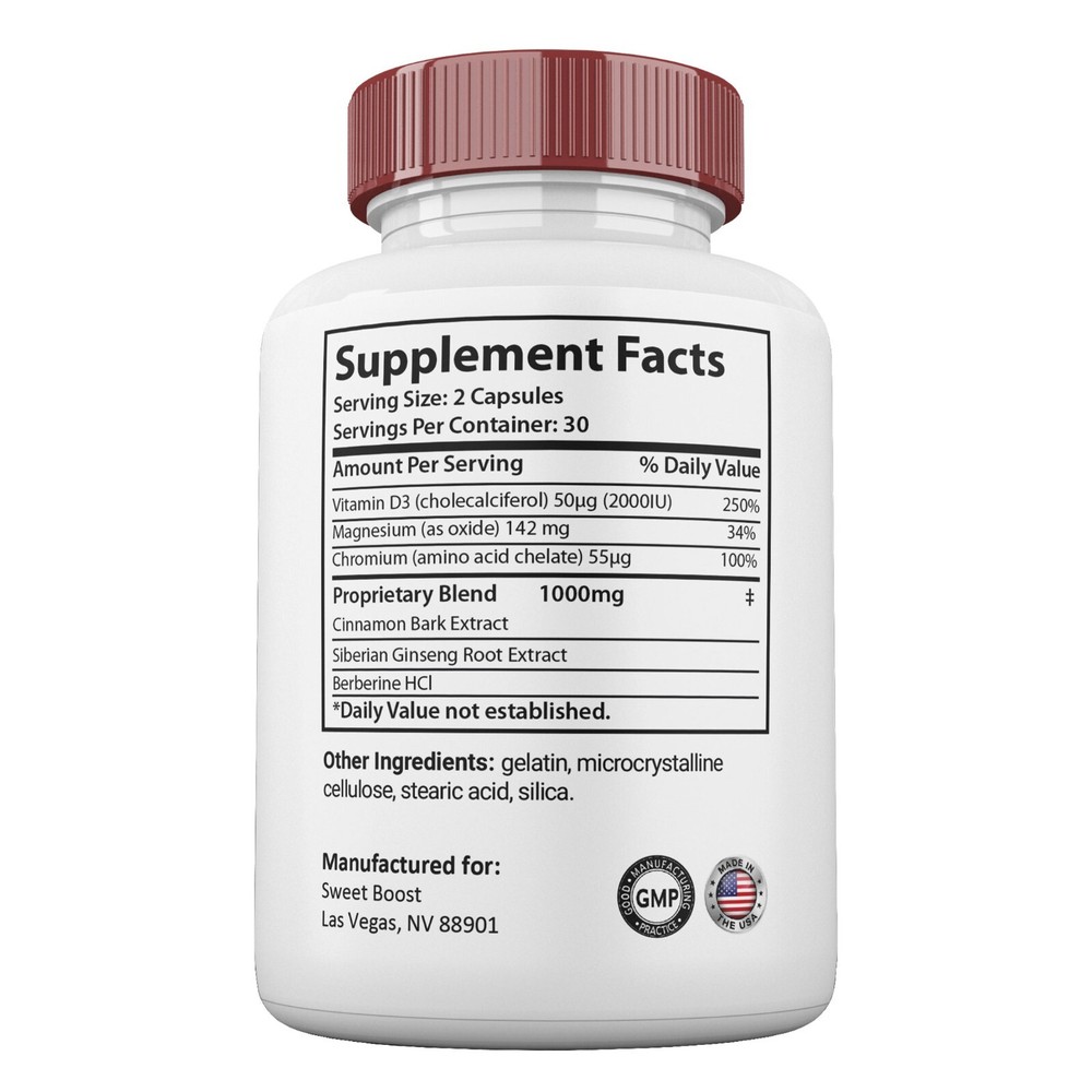 Sweet Boost Glycogen Support Capsules, Max Strength , SweetBoost Pills (5 Pack)