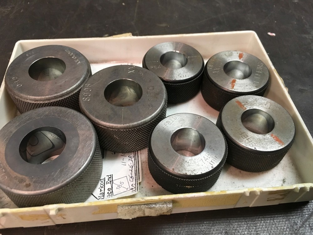 7 Various Sheffield Master Setting Rings For Air Spindle