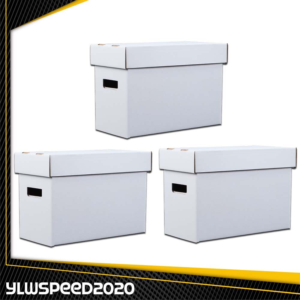 3X Short Comic Book Storage Boxes Holds New 150 175 Stackable Archival Cardboard